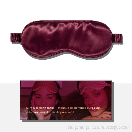 Customized logo 100% silk luxury sleep eye mask